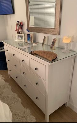 Dresser With glass top