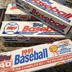 Collectible Topps Baseball Cards 1989 AND 1991 - Unopened
