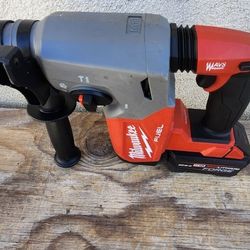 Milwaukee Rotary Hammer Auto Stop M18 Fuel Tool Battery 6ah Forge Like New 