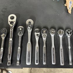 Craftsman Husky Vintage Wizard USA Made 1/4 3/8 Ratchets