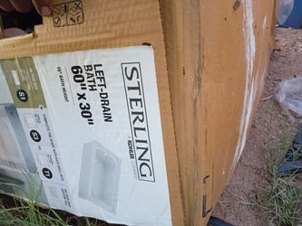 New 60x30 left steerling (white) tub$100 obo