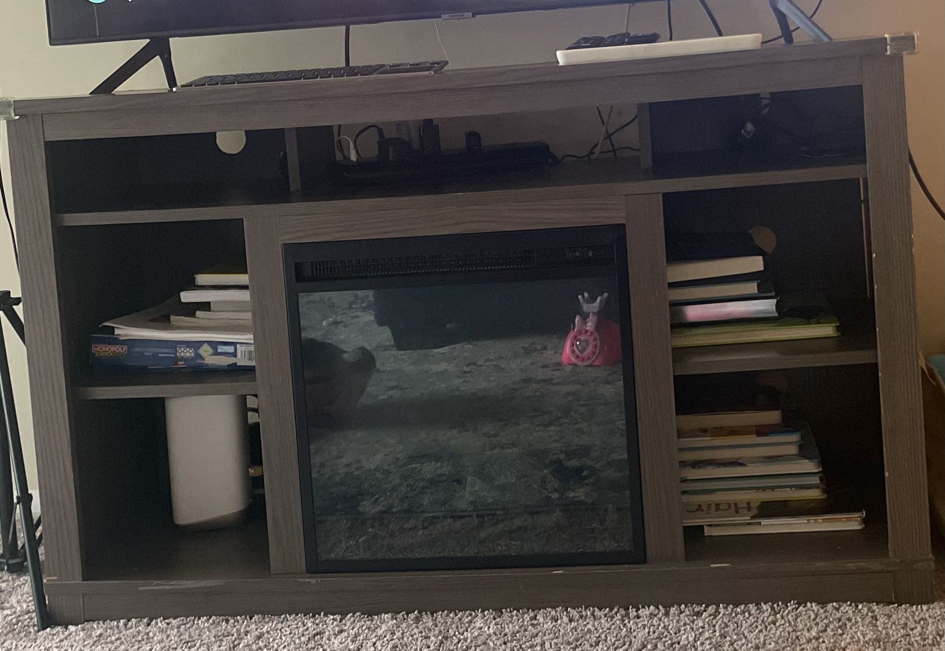 TV Stand With Fire Place