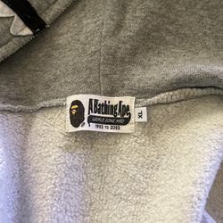grey bape hoodie
