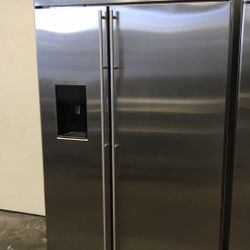 Ge Monogram 48”Wide Stainless Steel Side By Side Built In Refrigerator