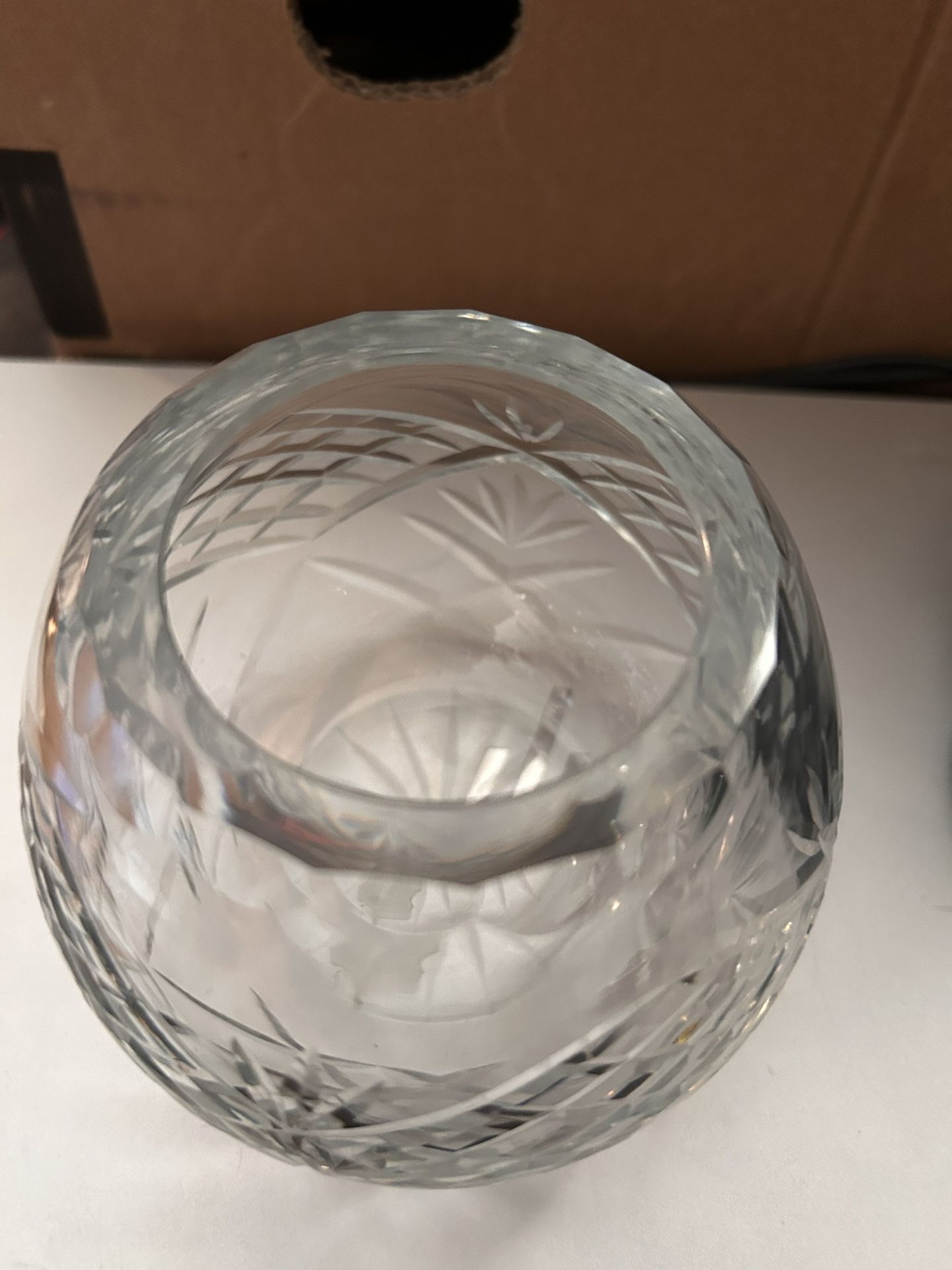 Crystal Vase 4” Goldfinch
