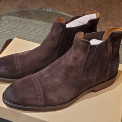 Brand New Johnston & Murphy 1850 Dark Brown Suede Boots