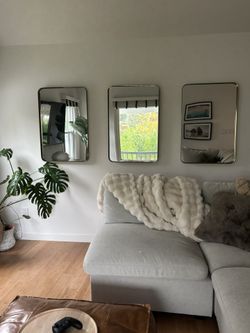 Gold Metal Wall Mirror Trio