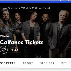 Los CAIFANES  Concierto Boletos