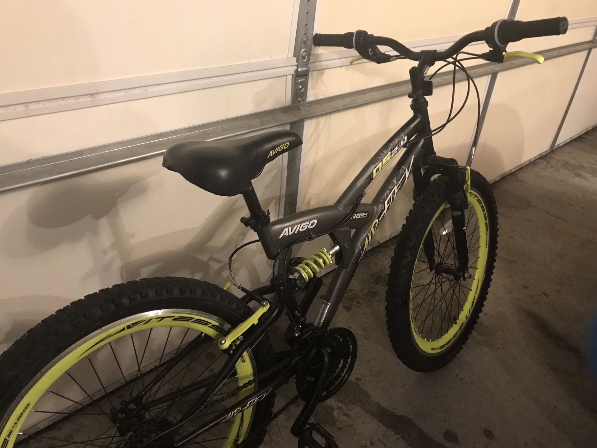 avigo air flex dual suspension bike 24