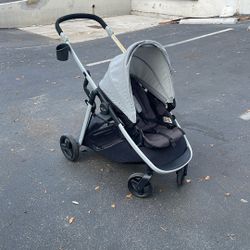 Graco Ready2Grow LX 2.0 Double Stroller Features Bench Seat and Standing Platform Options, Clark, Grey