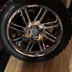 22x10 Arkon Offroad Wheels with 33x12.5x22 Venom Power Tire Terra Hunter X/T (TPMS sensors installed)