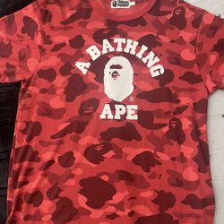 Bathing Ape Red camo shirt