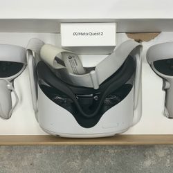 Meta Oculus Quest 2 Virtual Reality VR Gaming Console  Laser Sensor Standalone Console Joysticks Controllers Headset Headband Wifi Bluetooth Apps
