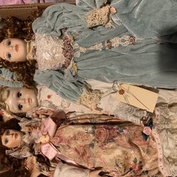 large 24” porcelain dolls