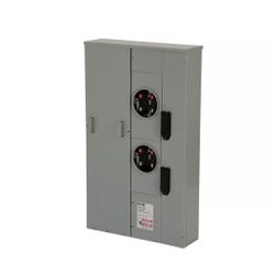 Eaton Meter Pack, 200A, 2 Socket, 1PH, Ringed Style 120/240VAC 400 A BUS  RATING (1MP2204R)