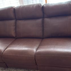 Leather Recliner Sofa 