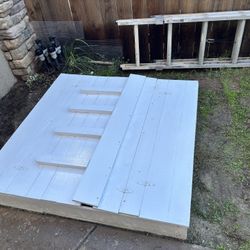 White wooden sandbox