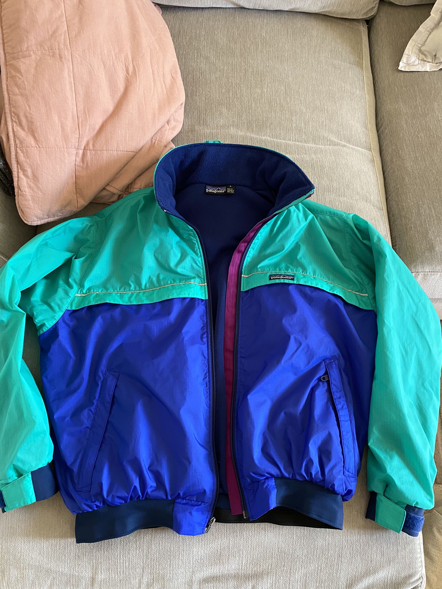 Patagonia Vintage Winter Jacket Green/blue Size L