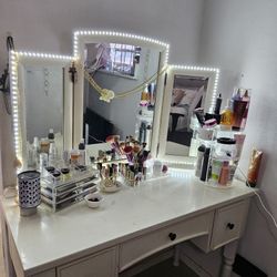 Vanity with Lit Up Mirrors