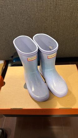 Hunter Kids Rain Boots Glitter Lavender