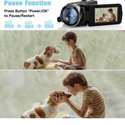 Video Camera Camcorder  New Upgraded 1080P FHD 16X Zoom Digital Camera Recorder for YouTube 3.0 Inch Touch Screen Vlogging Camera with Remote Cont