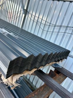 NEW! - 6FT x 3FT Anthracite Grey Corrugated Metal Roofing / Siding Panels, 29 Gauge
