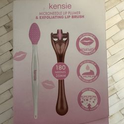 Kensie Microneedle Lip Plumper & Exfoliating Lip Brush | Collagen Boost Lip Care