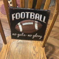 Motivational Football Sign decor