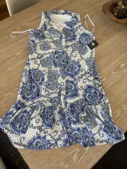 Beautiful Blue And White Dress 