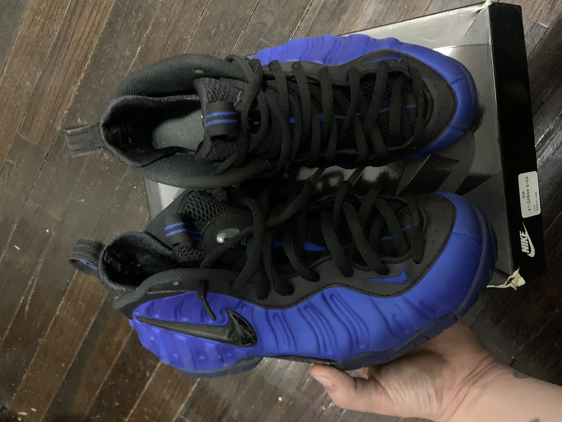 Blue And Black Foams Size 9