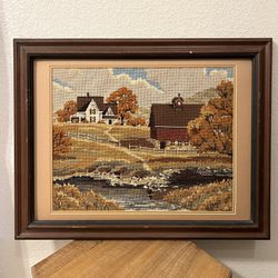 Barn Cross Stitch - Country Farm Needlepoint