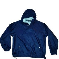 Polo Ralph Lauren Golf Pullover Hooded Rain Jacket Navy Blue - Mens Medium