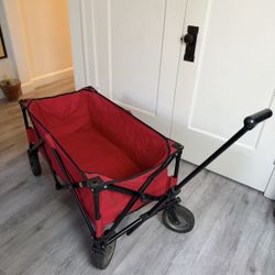 Red utility foldable wagon