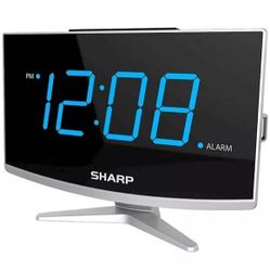 SHARP Digital Alarm Clock Large Display FastCharge 2 Amp USB Modern Design Blue LED Digital Display

$19.99