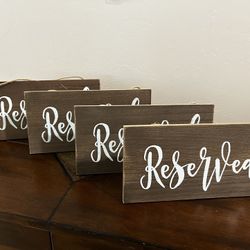 Wedding Reserved Signs
