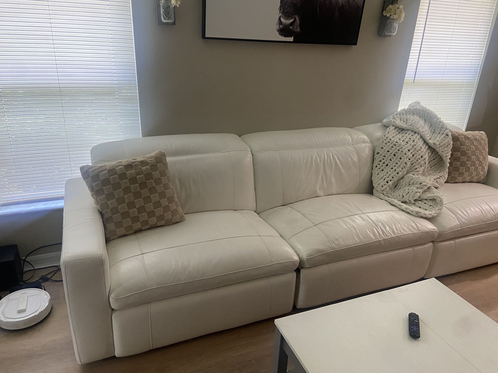 White Leather Couch