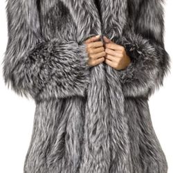 Womens Fuax Fur Coat Winter Warm Fluffy Faux Fur Parka Jacket Thick Plus Size Outerwear Overcoat