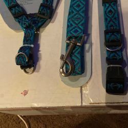 Dog Harness Leash And Collar Set