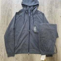 Mens Nike Drifit UV Zip Up Hoodie And Joggers L/M