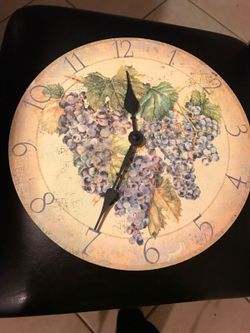 Clock with Grapes 