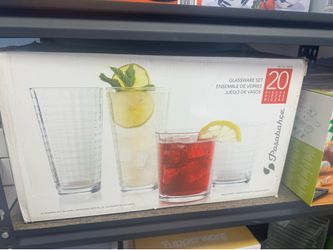 Pasabahce Glass Drinkware Set 20 Piece