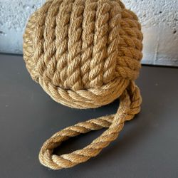 Large Nautical Monkey’s Fist Knot Door Stopper Decor