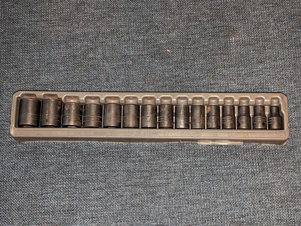 Snap-On 1/2 Metric Shallow Socket Set