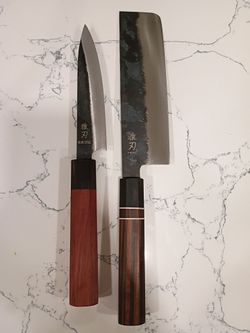 Japanese knives nikiri and petty blue steel