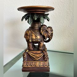 Elephant pillar candle holder 8 inches tall