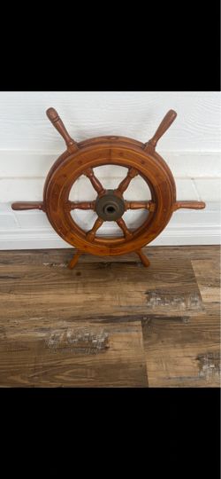 Decorative Wooden Ship's Wheel