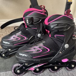 Adjustable Inline Skates, Outdoor Inline Skates with Full Illuminating Wheels for Kids and Adults, Women, Girls and Boys