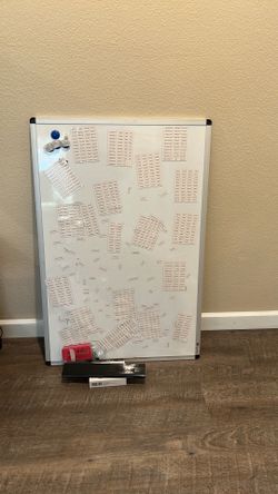 Magnetic poem board.