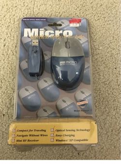 Micro Innovations Wireless Optical Mouse, full size mouse - NEW