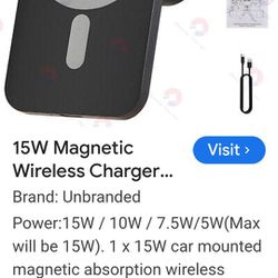 Magnetic Wireless Car Charger With Charger 